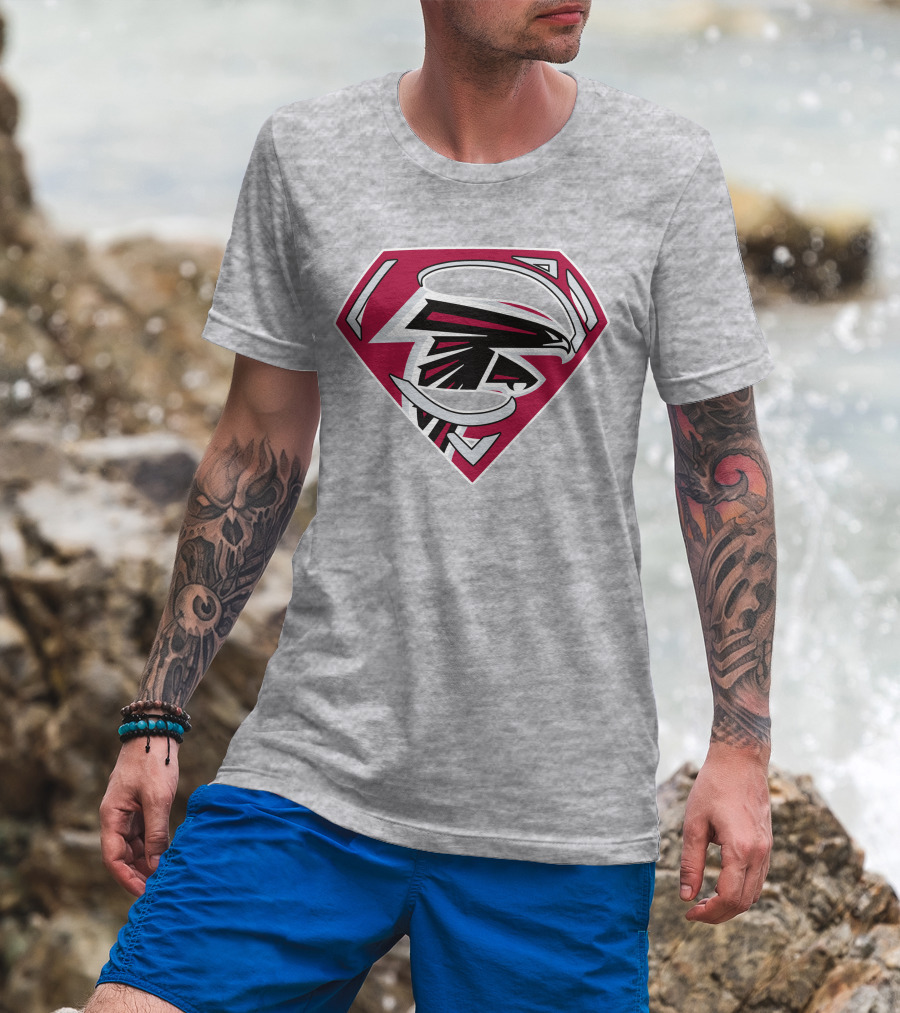 Atlanta Falcons 89 Superhero Shield T-Shirt