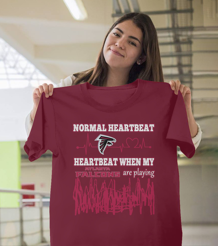 Normal Heartbeat Heartbeat When My Atlanta Falcons Are Playing T-Shirt