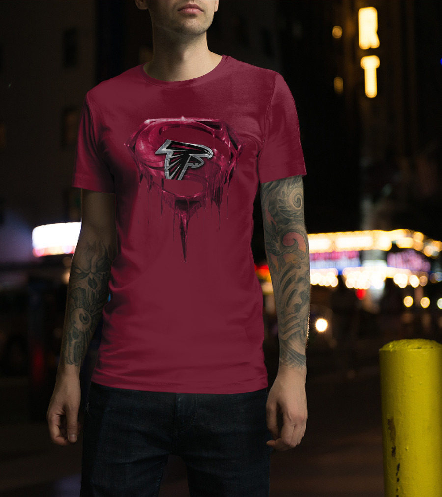Spm Atlanta Falcons Superhero Emblem T-Shirt