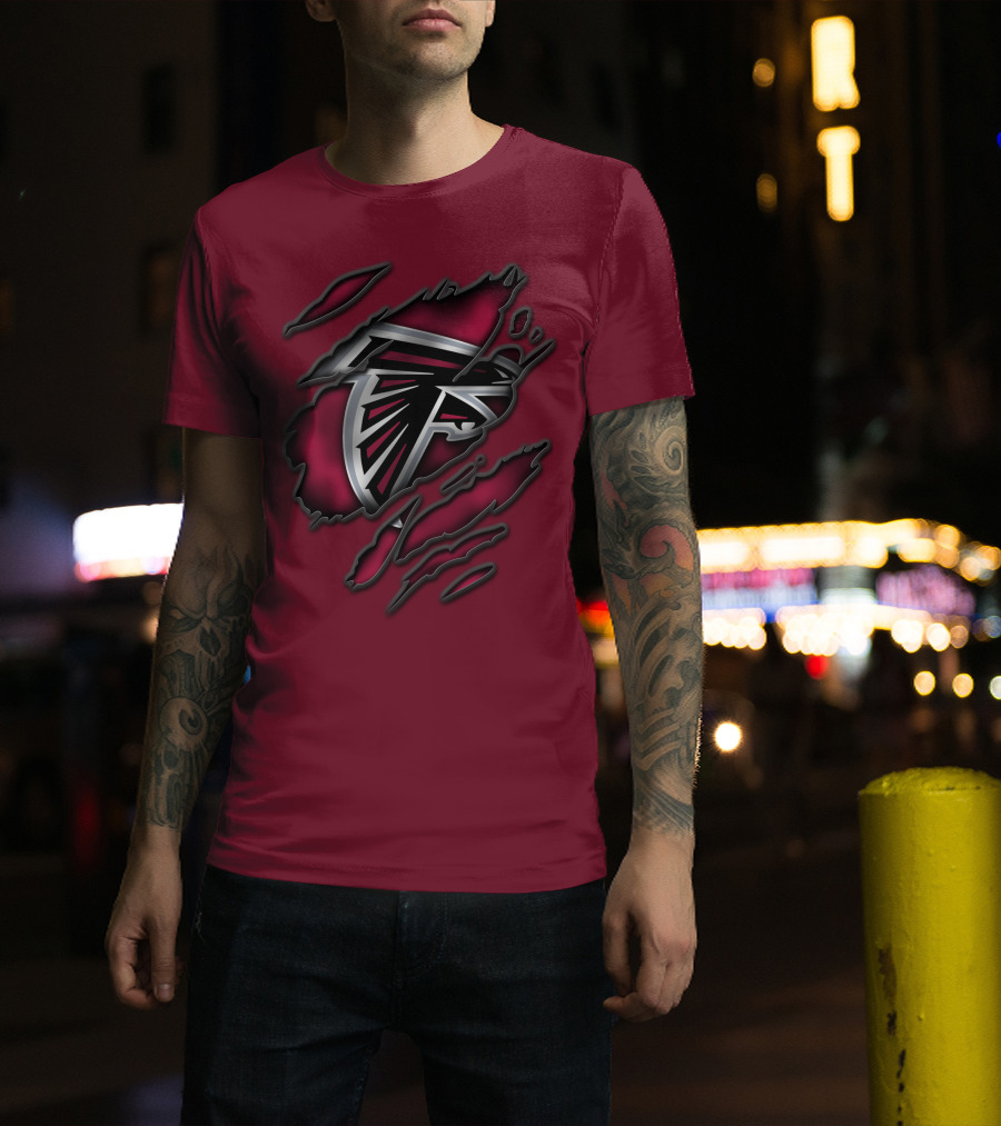 Torn Atlanta Falcons Logo T-Shirt