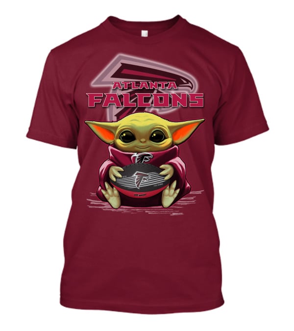 Atlanta Falcons Baby Yoda Football Fan T-Shirt