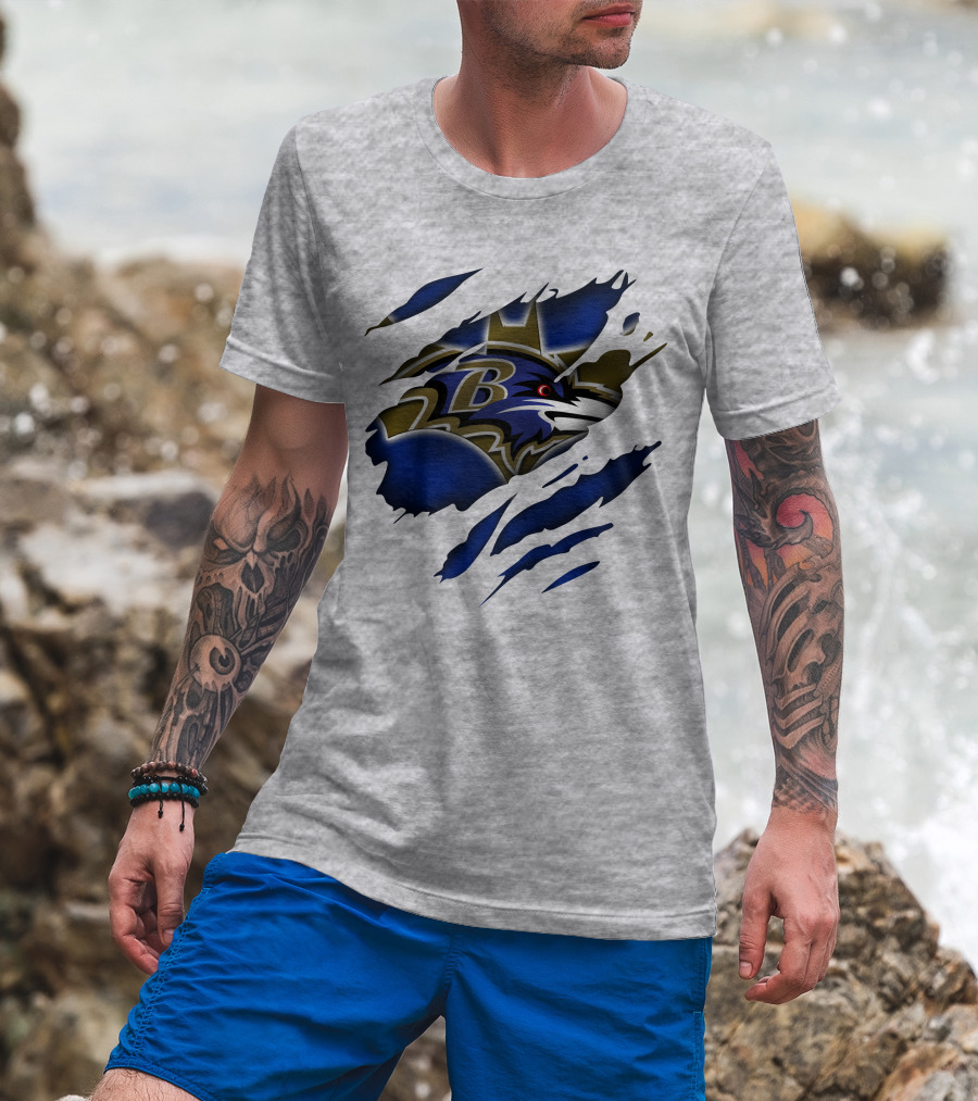 Baltimore Ravens Logo On T-Shirt