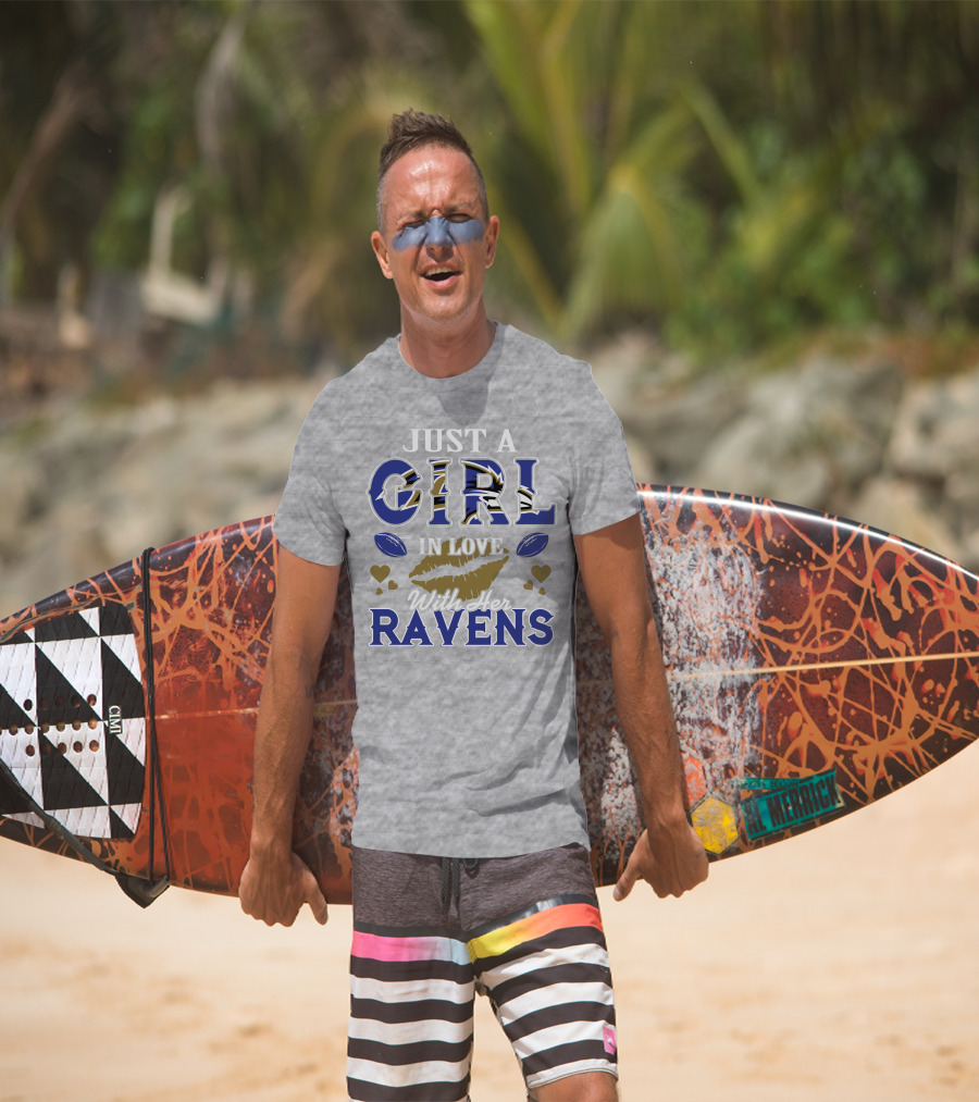 Just A Girl In Love With Her Baltimore Ravens T-Shirt