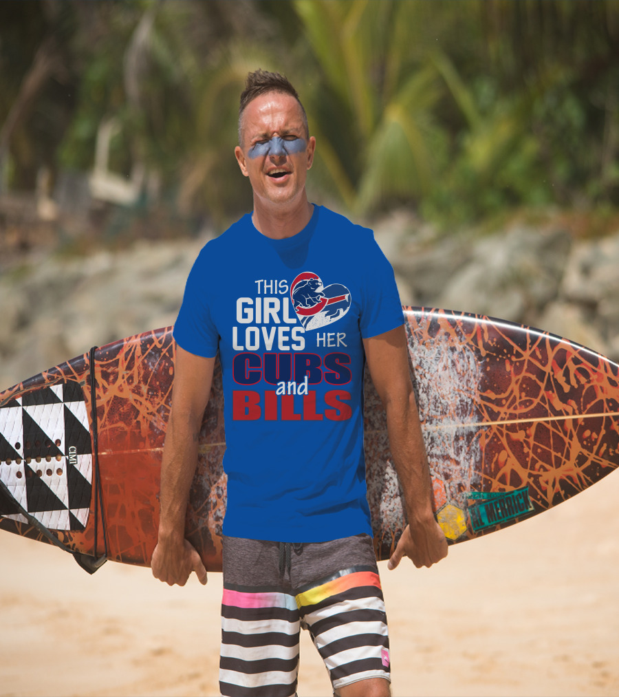 This Girl Loves Her Cubs And Bills T-Shirt