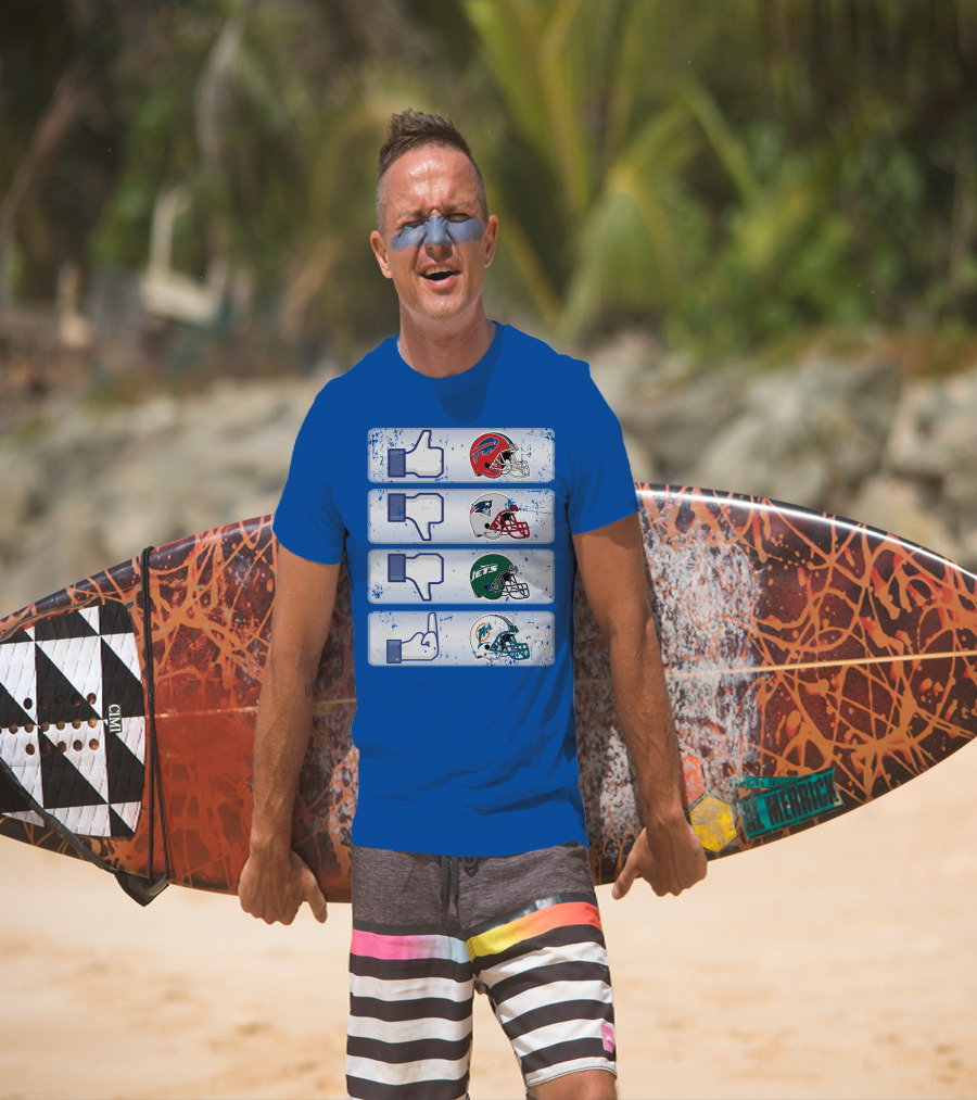 Buffalo Bills 72 Thumbs Up Patriots Jets Dolphins Dislike T-Shirt