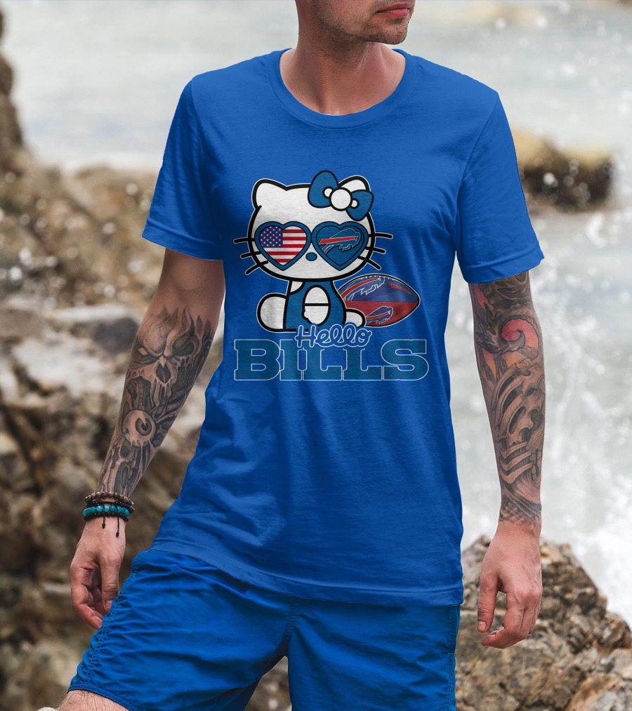 Hello Bills Buffalo American Football Kitty T-Shirt