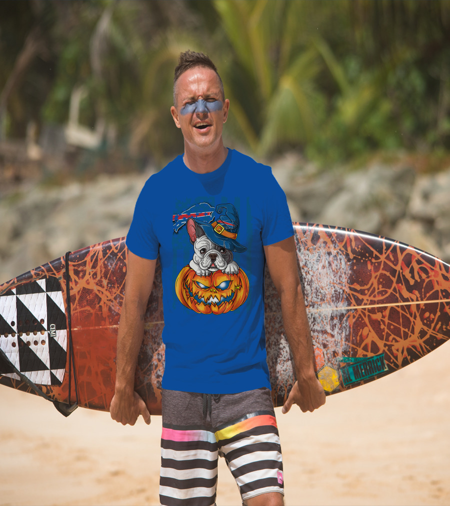 Buffalo Bills Bulldog Halloween Pumpkin T-Shirt