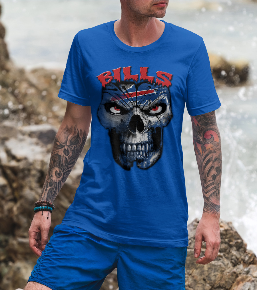 Buffalo Bills Skull Logo T-Shirt