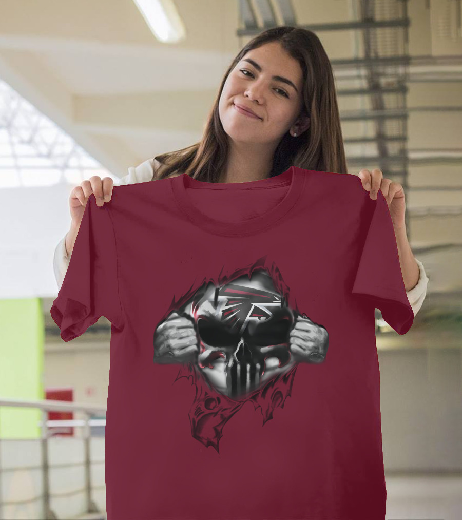 Atlanta Falcons 61 Skull Logo Football Fan T-Shirt