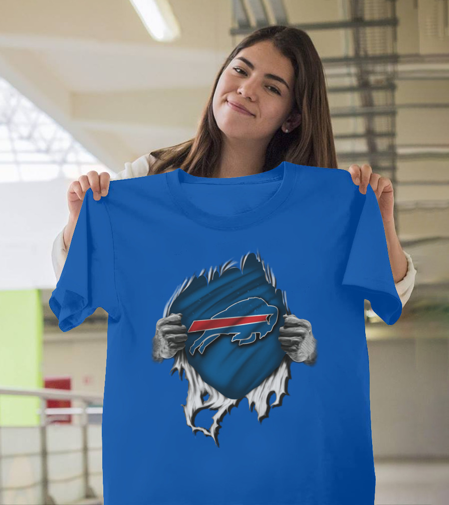 Buffalo Bills Torn Open Super Fan T-Shirt