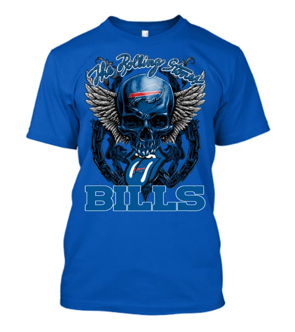 The Rolling Stones Bills Buffalo Wings And Skull Chain T-Shirt