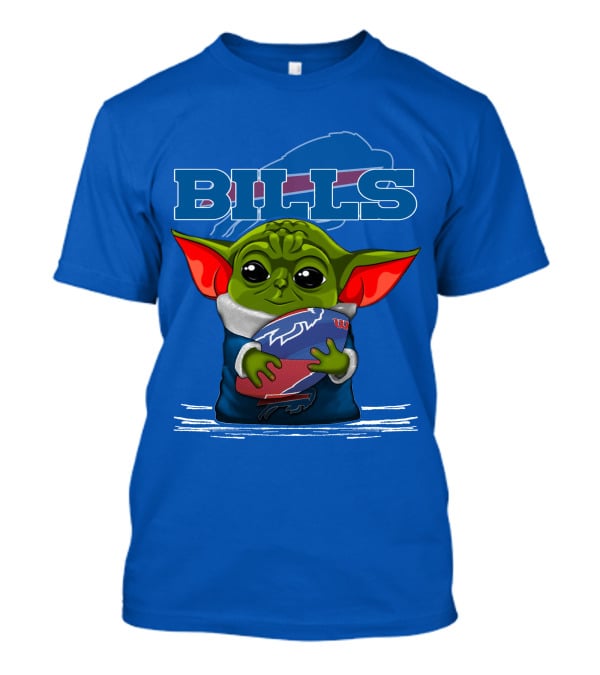 Yoda Buffalo Bills Fan Holding Football T-Shirt