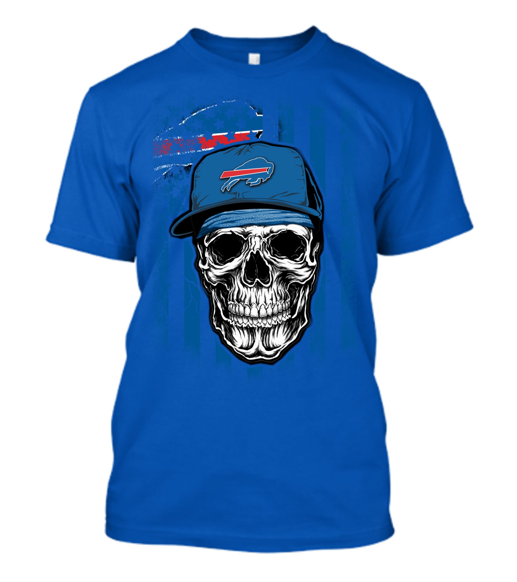 Buffalo Bills Skull With Cap T-Shirt