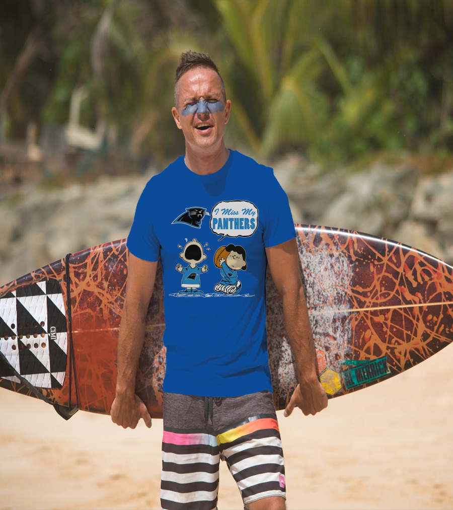 Carolina Panthers I Miss My Panthers Peanuts Football Fan T-Shirt