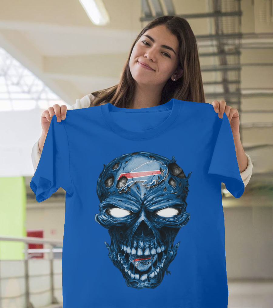 Buffalo Bills Skull Logo Horror T-Shirt