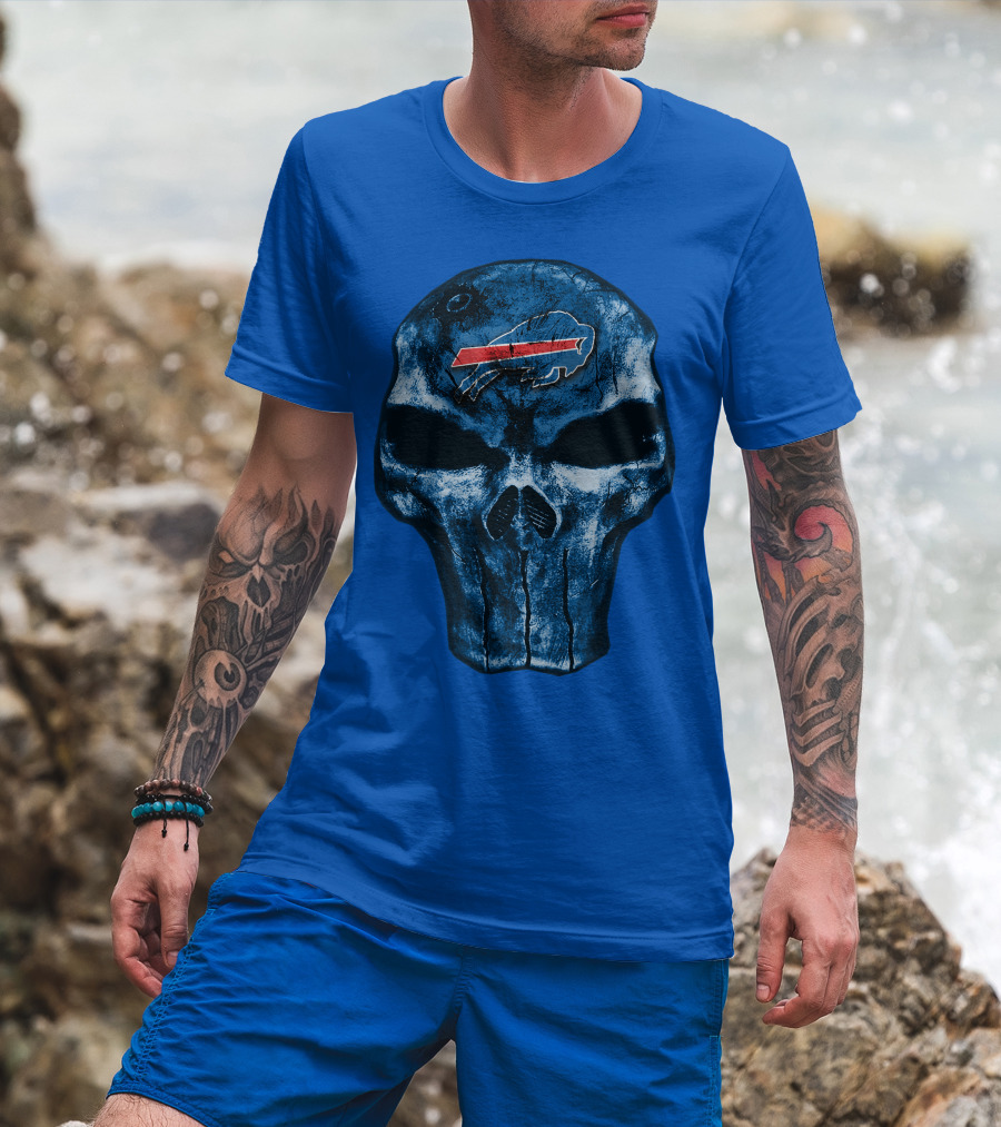 Buffalo Bills Skull Fan T-Shirt