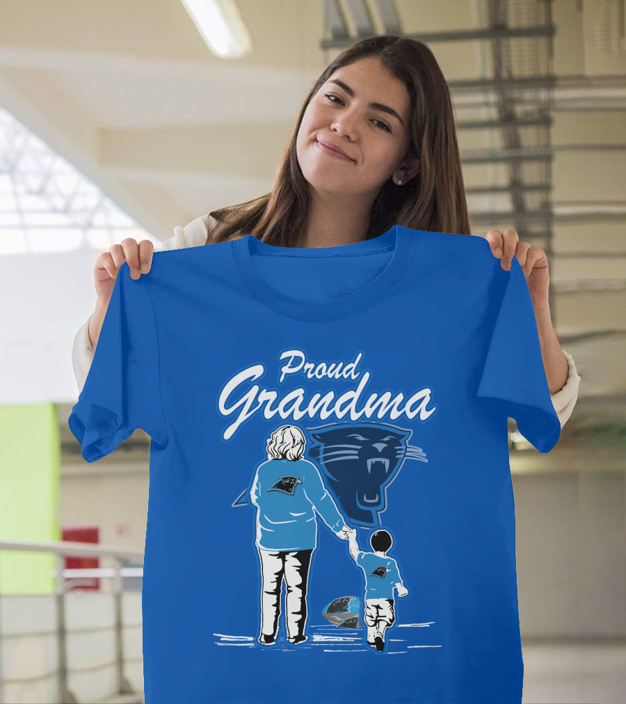 Proud Grandma Carolina Panthers Football Family Connections T-Shirt