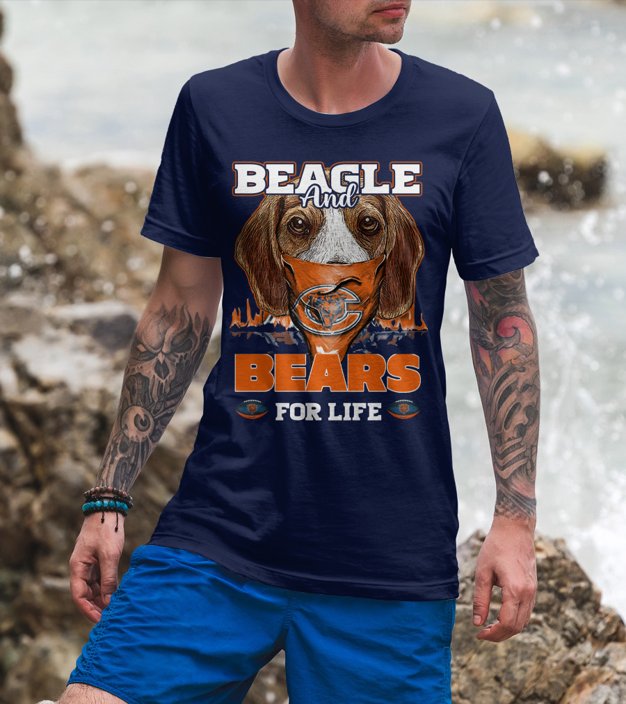 Beagle And Bears For Life Chicago Bears T-Shirt