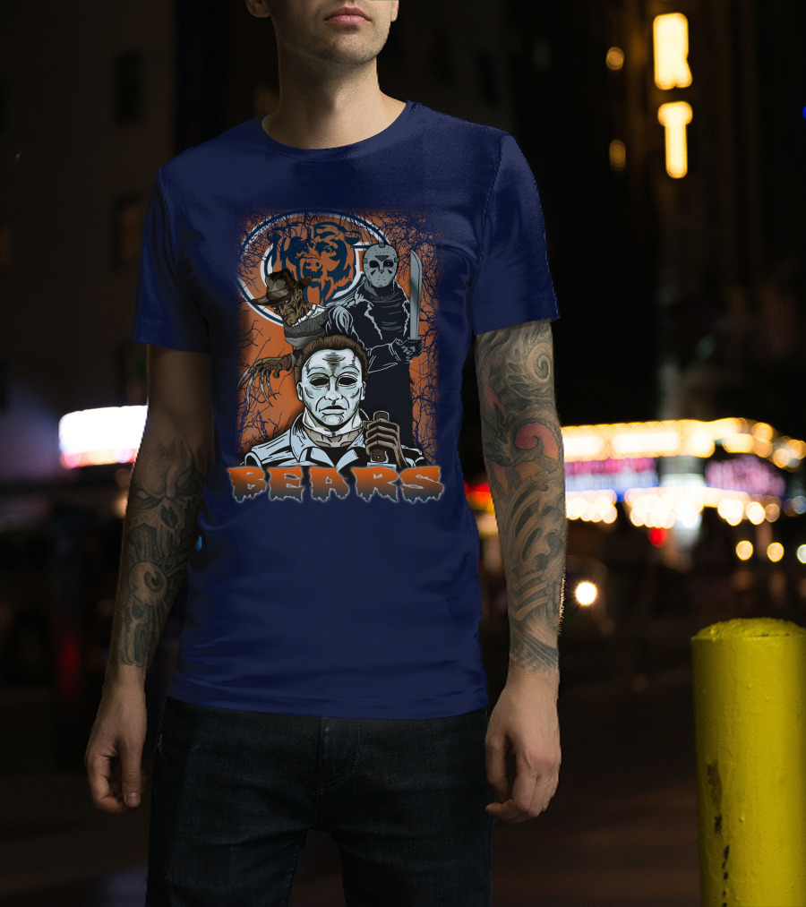 Chicago Bears Horror Icons Bear T-Shirt