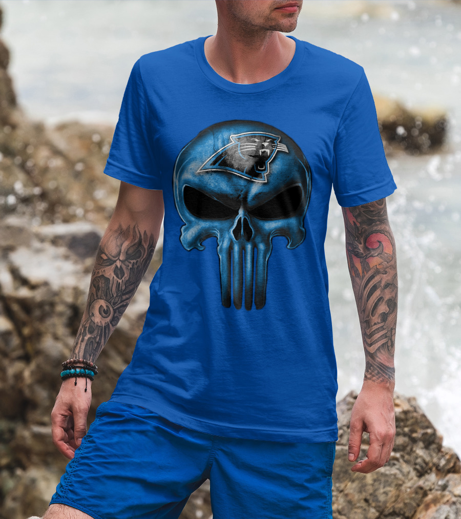 CAROLINA PANTHERS Skull T-Shirt