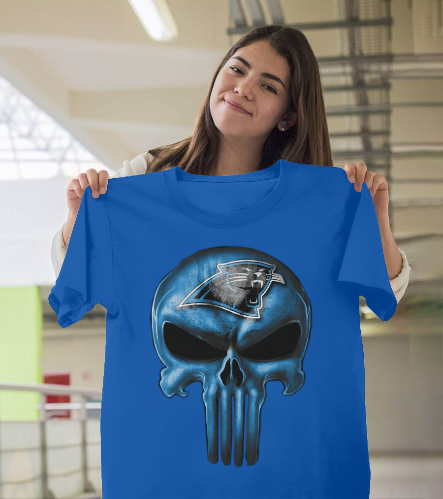 CAROLINA PANTHERS Skull T-Shirt