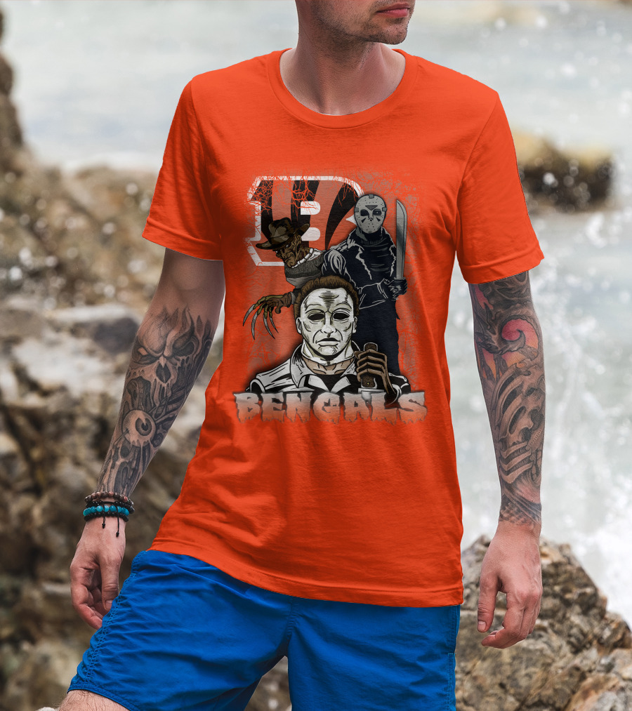 Cincinnati Bengals Horror Icons T-Shirt