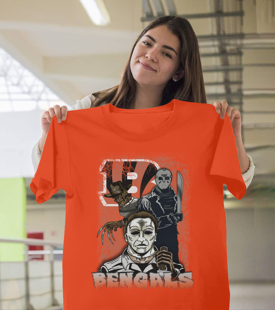 Cincinnati Bengals Horror Icons T-Shirt