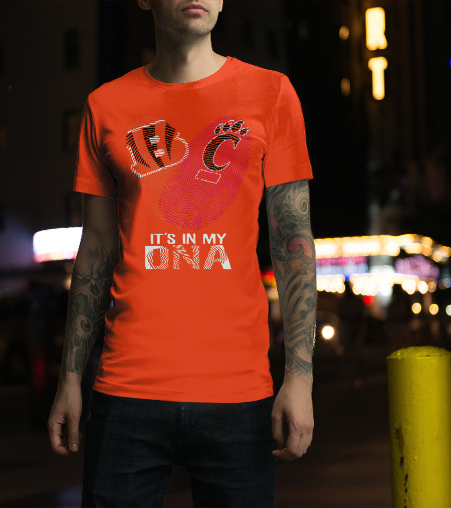 Cincinnati Bengals It's In My Dna Football Fan Heart T-Shirt