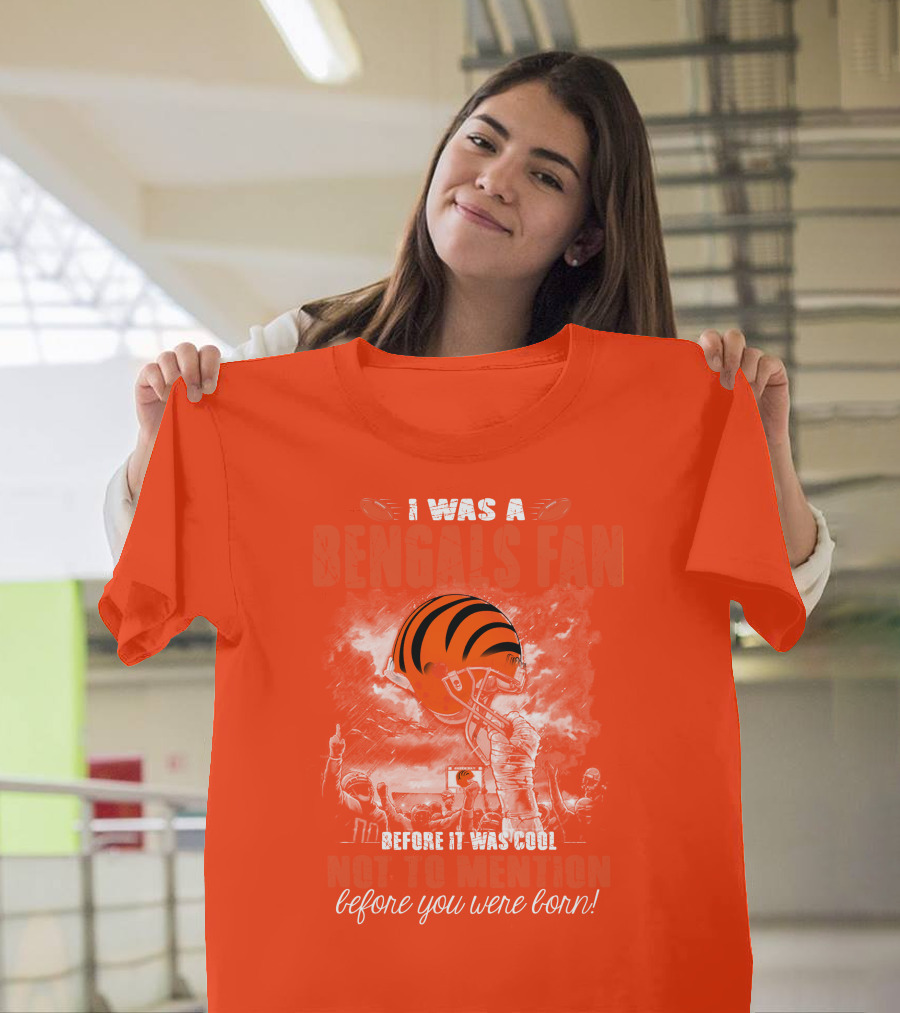 Cincinnati Bengals Fan Before It Was Cool Helmet T-Shirt