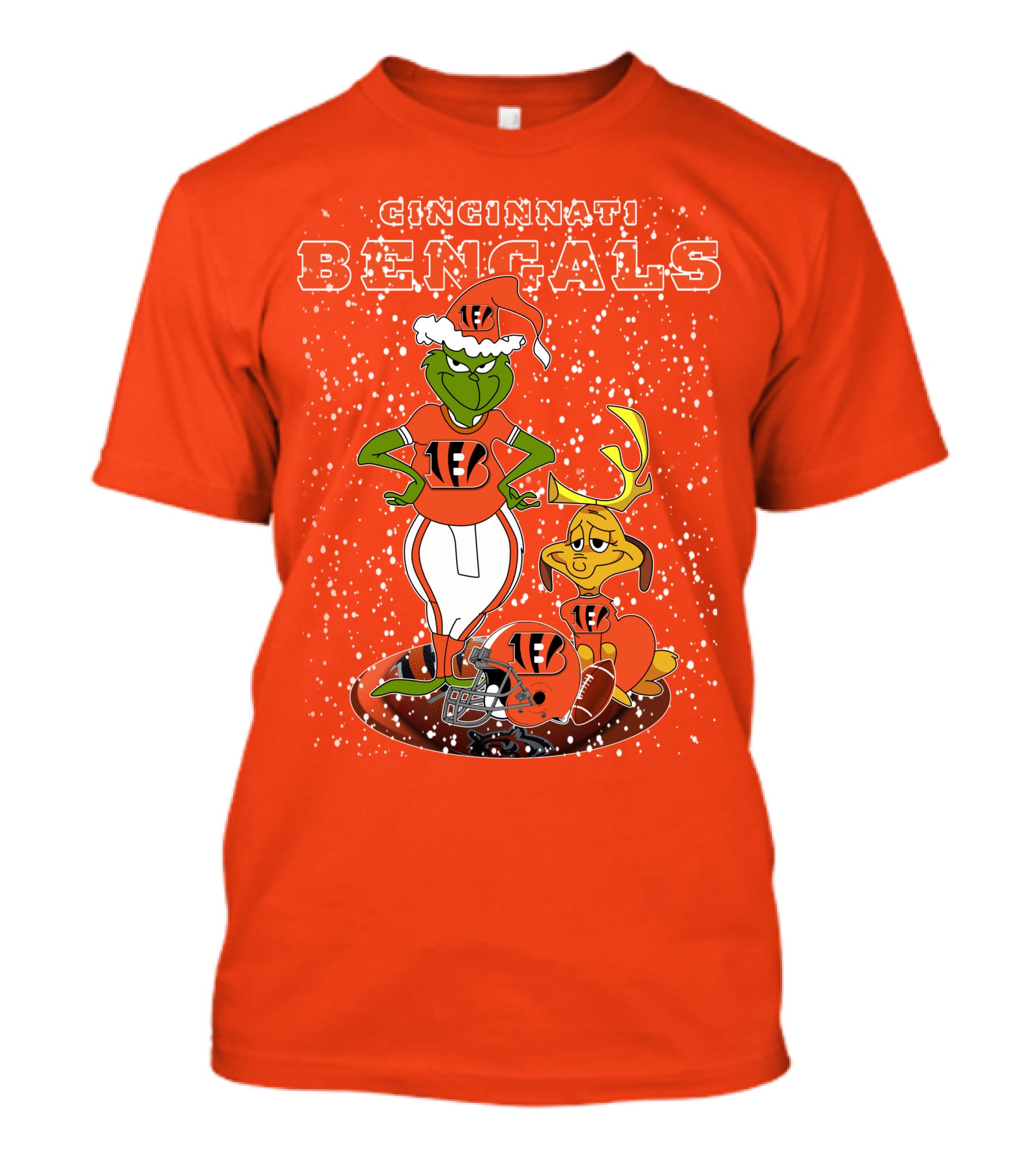 Cincinnati Bengals Grinch Holiday Football Mischief T-Shirt