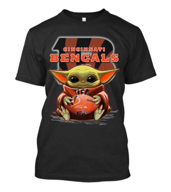 Cincinnati Bengals Yoda Holding Football T-Shirt