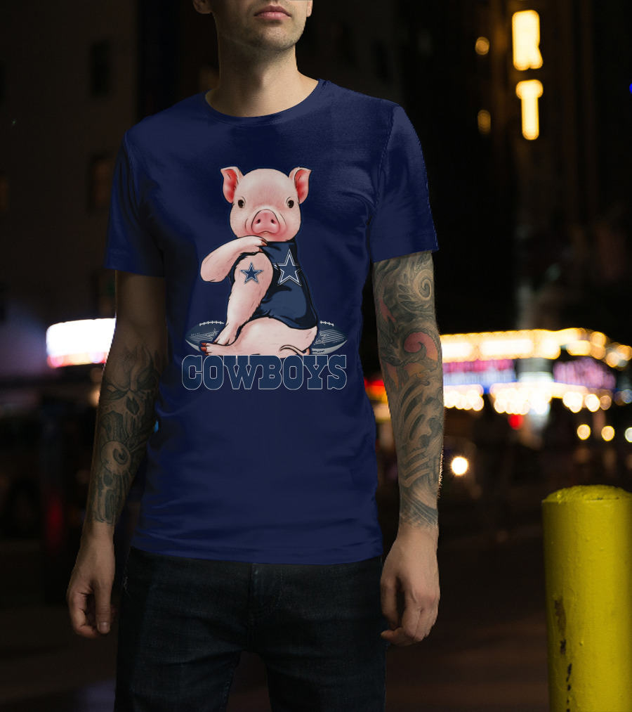 Pig COWBOYS Football Star T-Shirt