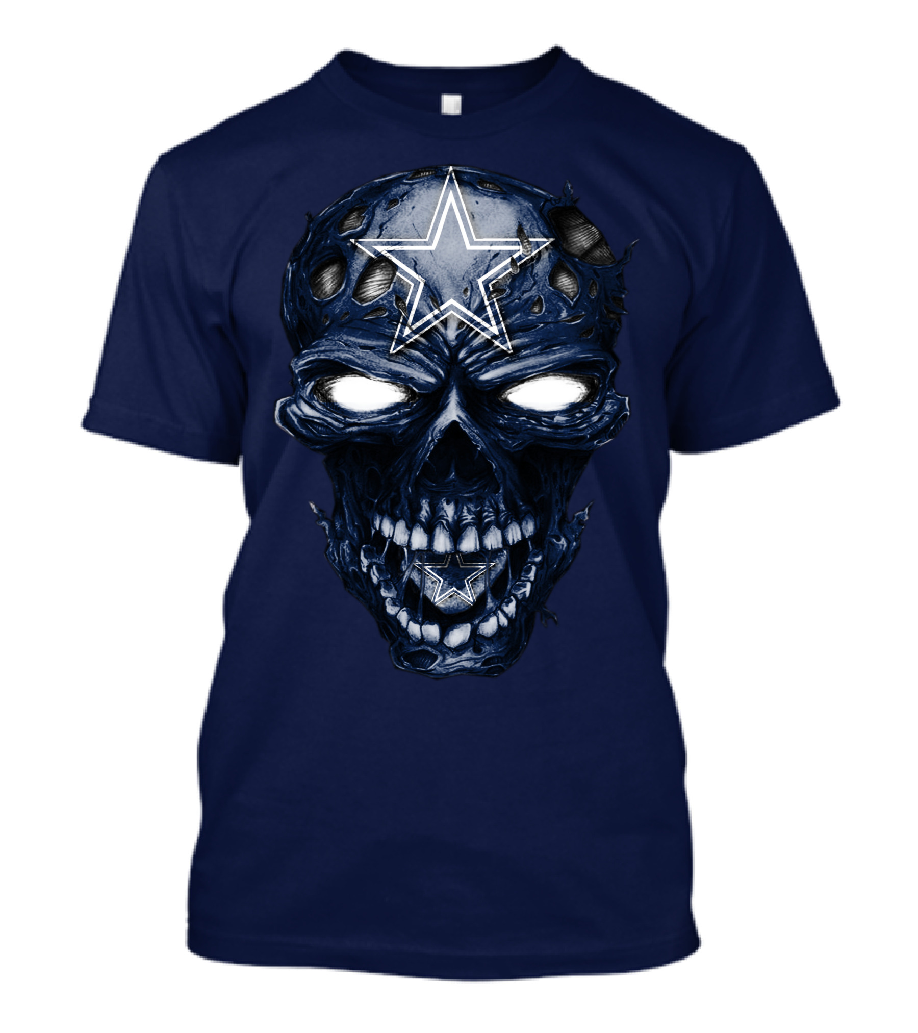 Skull Dallas Cowboys Star Icon NFL Football Fan Gear T-Shirt