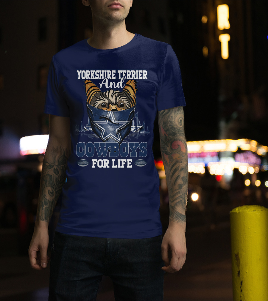 Yorkshire Terrier And Cowboys For Life T-Shirt
