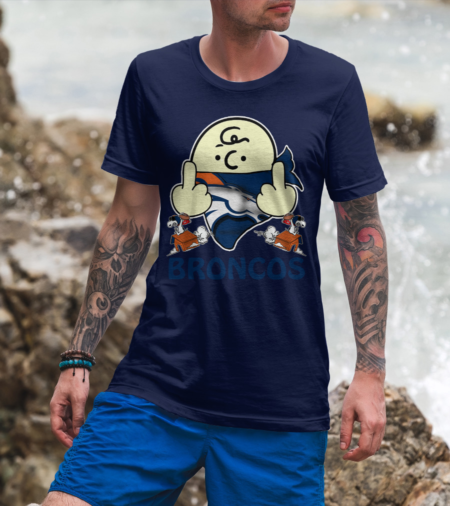 Denver Broncos 28 Iconic Cartoon Characters And Football Team T-Shirt