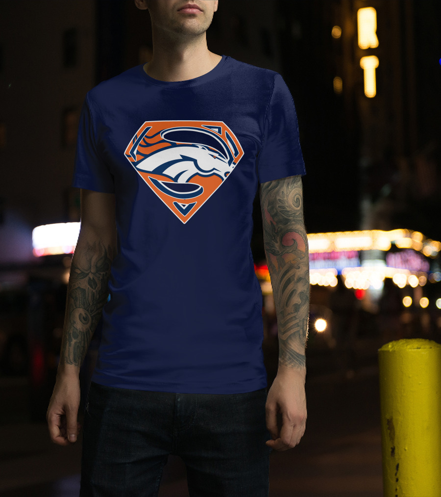 Denver Broncos Superhero Logo T-Shirt