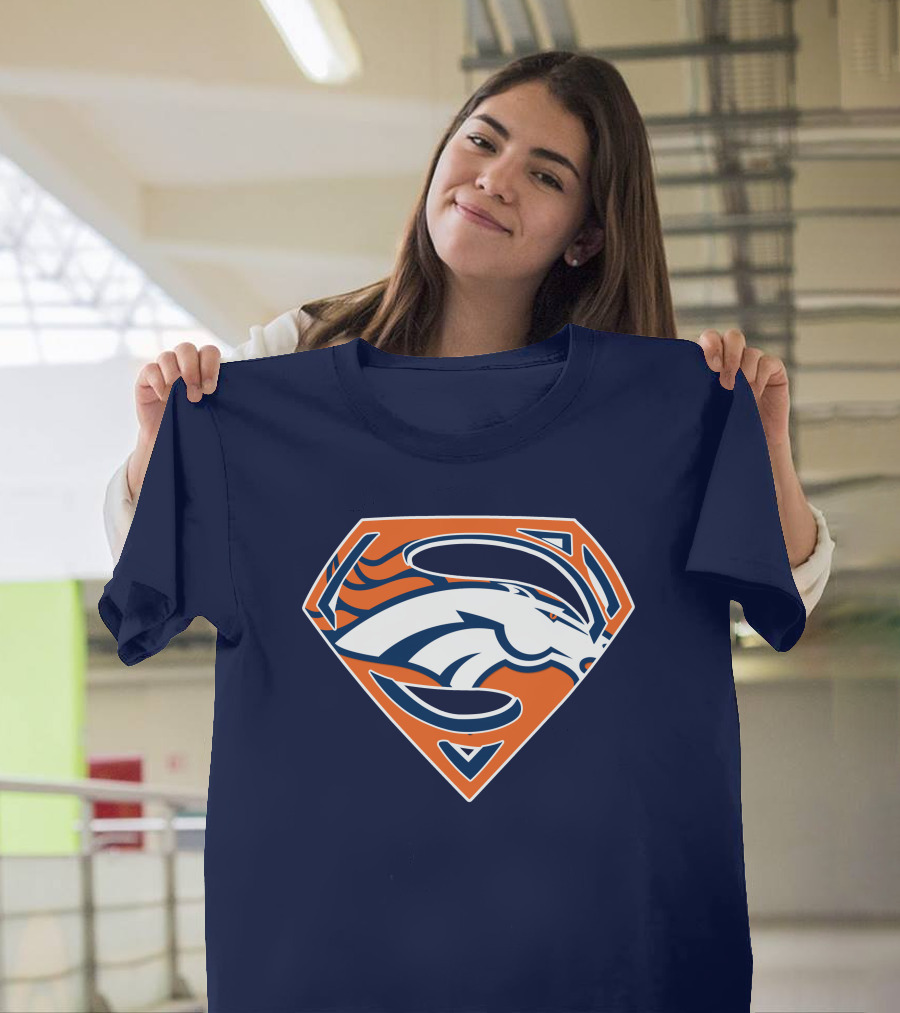 Denver Broncos Superhero Logo T-Shirt