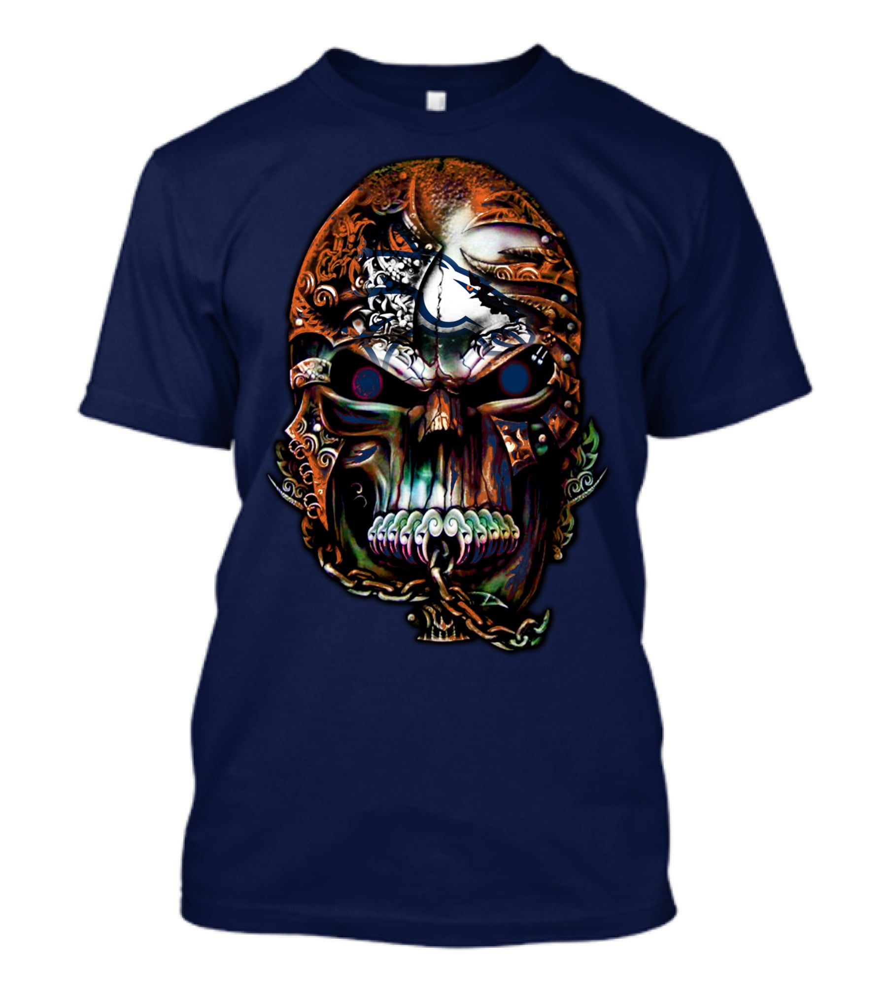 Denver Broncos 53 Skull Art T-Shirt