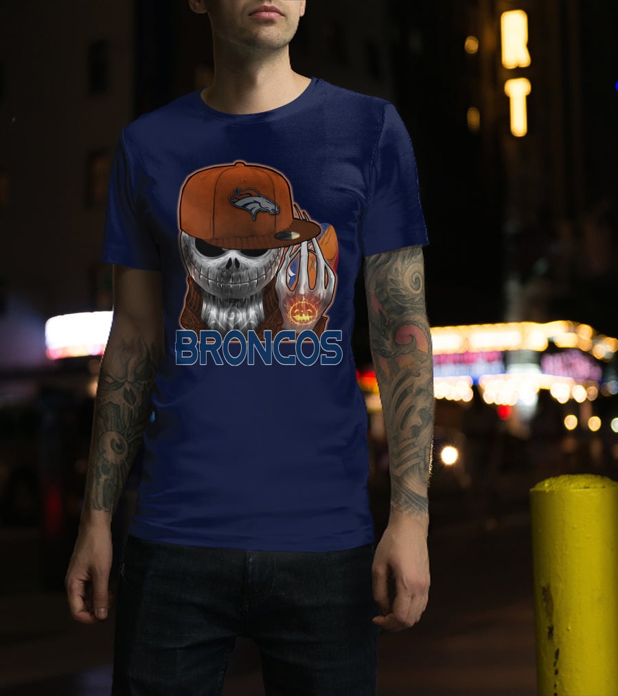 Jackskull Broncos Halloween T-Shirt