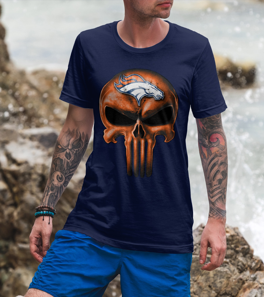 Skull Denver Broncos T-Shirt