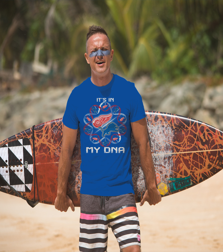 Detroit Lions Red Wings It's In My Dna T-Shirt