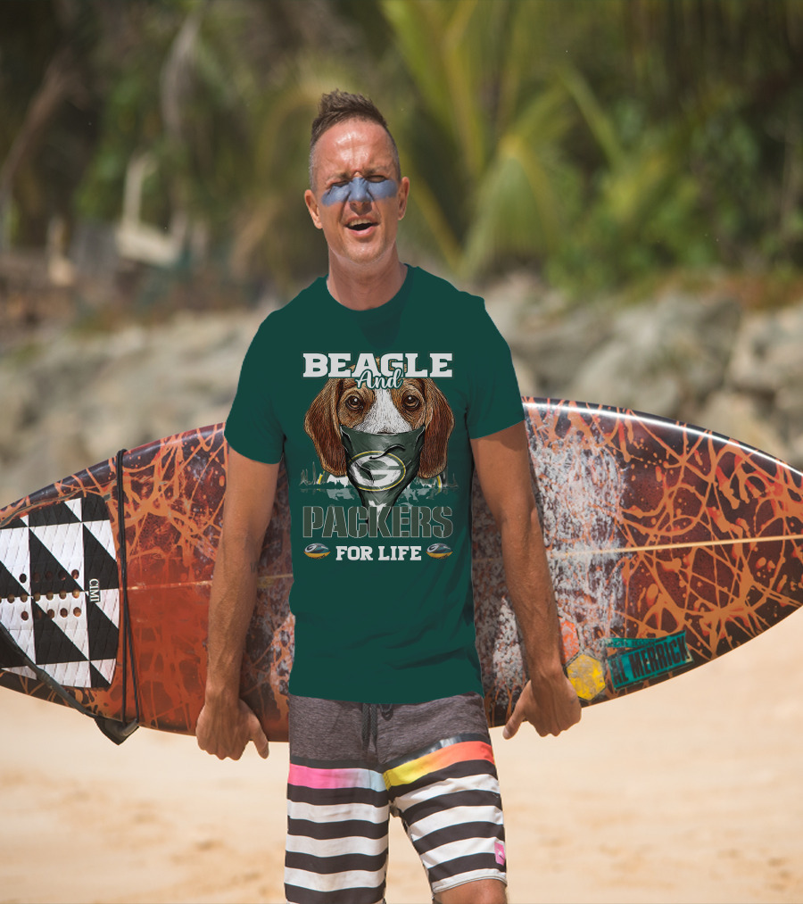 Beagle And Packers For Life Green Bay Packers T-Shirt