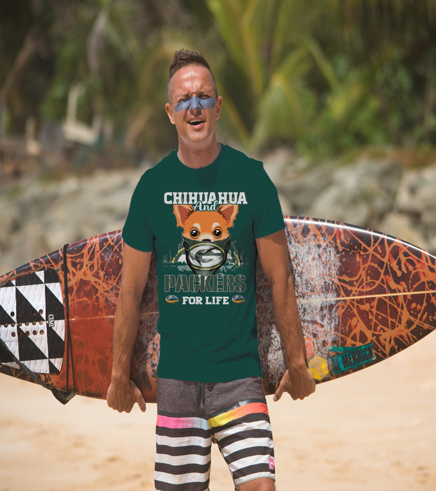 Chihuahua And Packers For Life T-Shirt