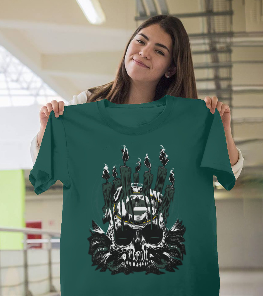 Green Bay Packers Skull Candle T-Shirt