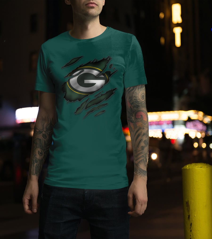 Green Bay Packers Iconic G Logo Tear-Away T-Shirt