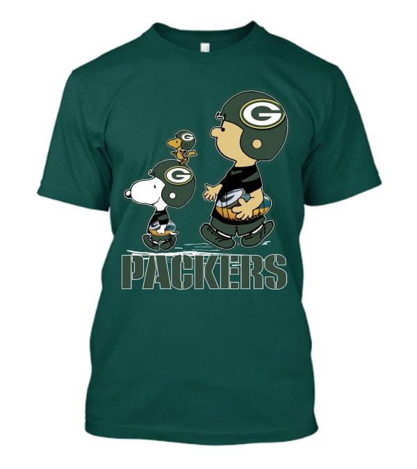 Snpfootball Green Bay Packers Peanuts Characters T-Shirt
