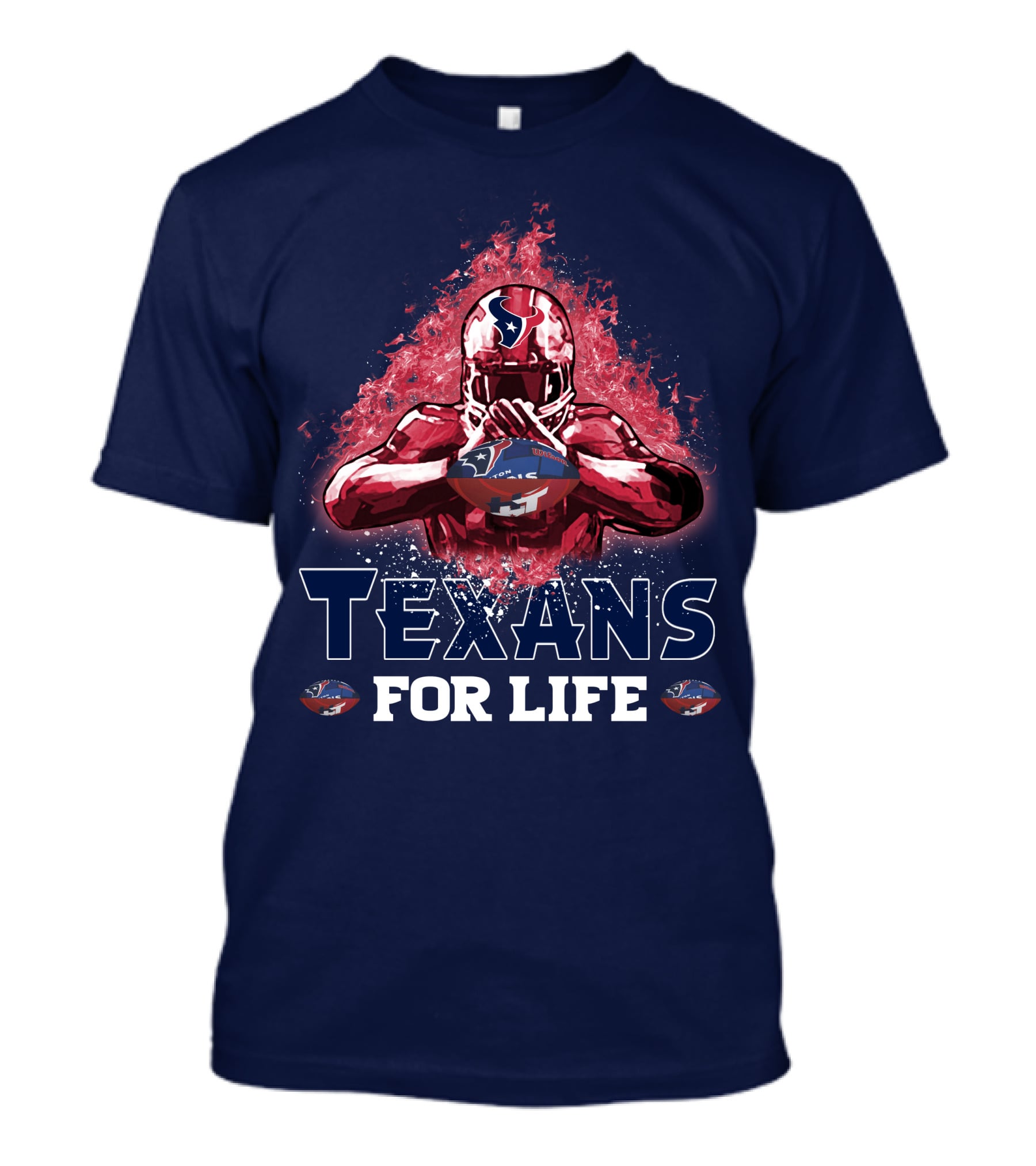 Texans For Life Houston Football Fan Commitment T-Shirt