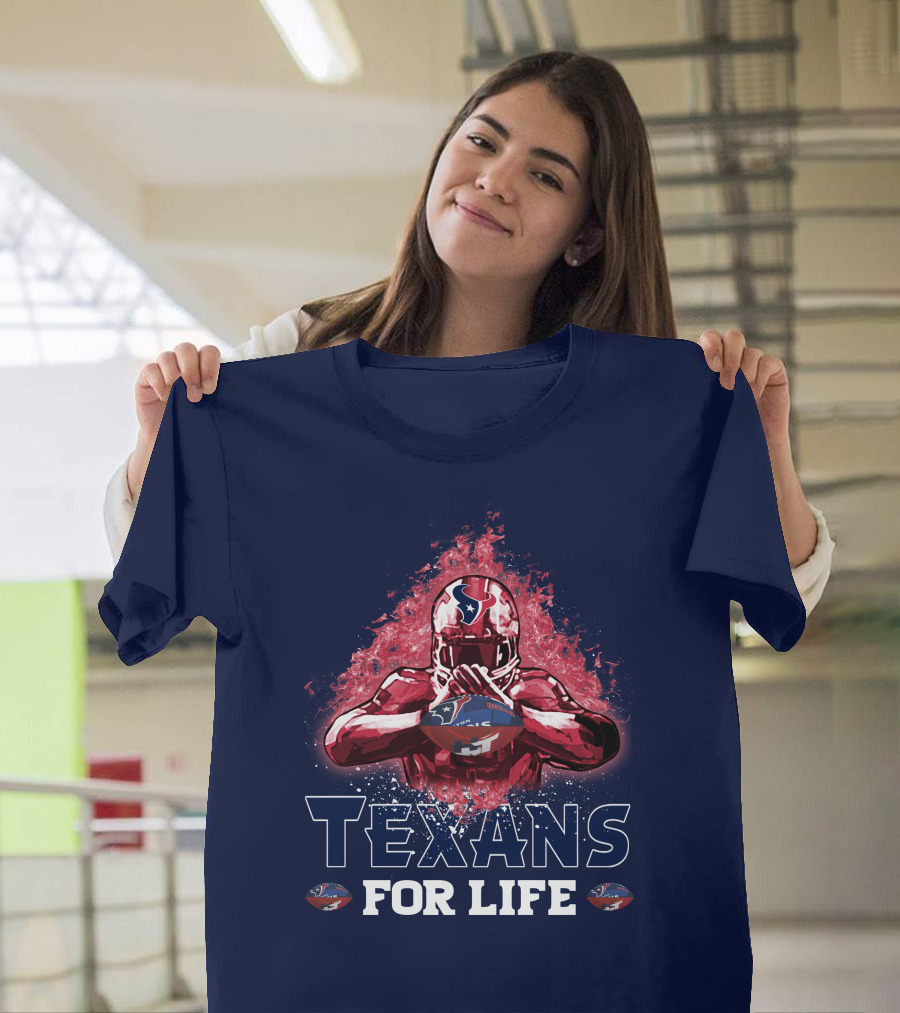 Texans For Life Houston Football Fan Commitment T-Shirt