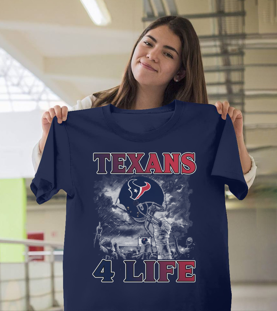 Texans 4 Life Helmet Celebration T-Shirt