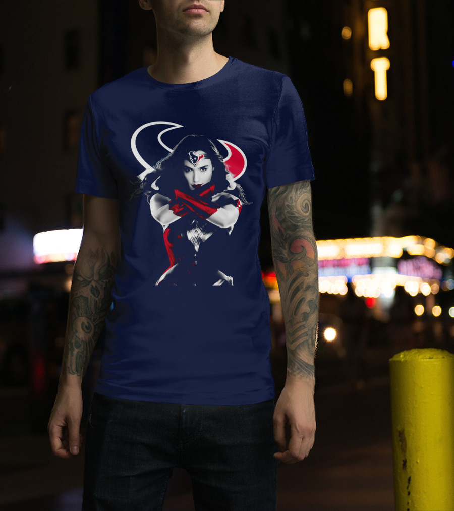 Houston Texans Wonder Woman Hero Icon T-Shirt